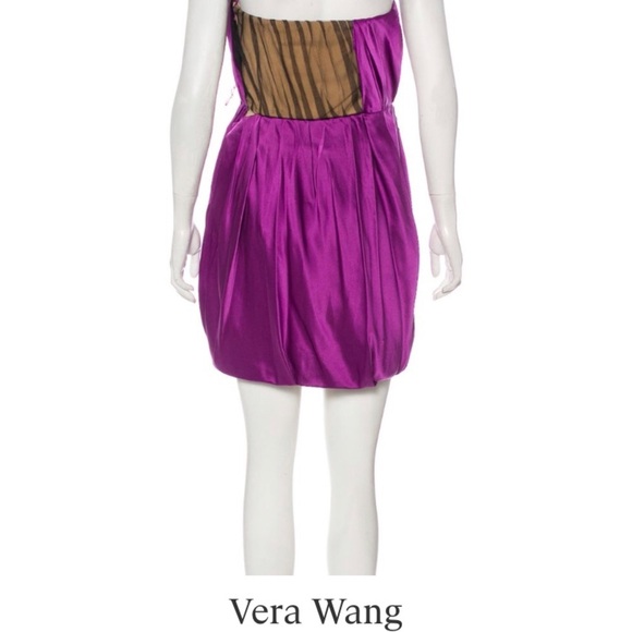 Vera Wang 100% Silk Mini Dress Size 6 - Picture 2 of 9